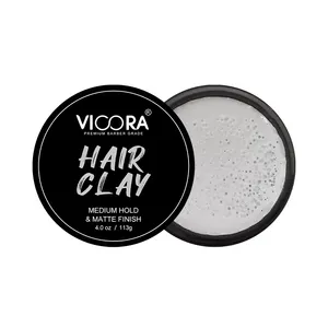 Pomada de cera de abelha para cabelo, creme de marca própria, marca VIOORA, serviço OEM forte, 120 unidades, compatível com uso doméstico, marca forte e forte