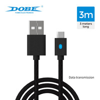 Câble de données USB de 3 mètres pour la charge de la Nintendo Switch, du joystick PS5 et du téléphone X-B