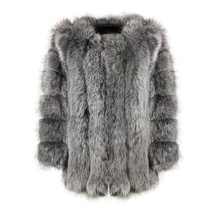 Completo Invernale in Ecopelliccia di Volpe Giacca Lunga da Donna <span class=keywords><strong>Cappotto</strong></span> di <span class=keywords><strong>Pelliccia</strong></span> - Product Image 3