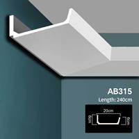EVERWALL AB315 LED éclairage couronne moulage PU polyuréthane décoratif mousse couverture coin corniche hôtel maison décoration intérieure