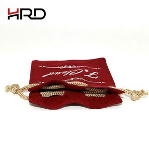 Pochette en velours avec cordon de serrage, logo personnalisé, sac en tissu doux pour bijoux, emballage cadeau, vente en gros - Product Image 3