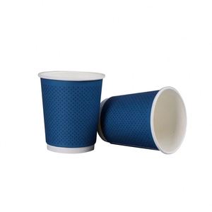 Disposable 8-Oz <b>Double</b> <b>Wall</b> Premium Craft <b>Coffee</b> Paper <b>Cup</b> with Custom Logo Gold Foil Recyclable - Product Image 6