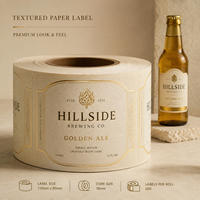 Étiquette de bouteille de bière personnalisée en PVC BOPP imperméable, anti-condensation, en vinyle transparent, sans décollage, pour réfrigération à froid