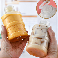NH Botol Minum Jus Plastik Pet Ember Air Mini Kualitas Tinggi untuk Teh Susu Mutiara
