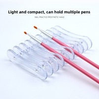 Nouveau support pour pinceaux de nail art en plastique à 9 emplacements, multicolore, vente en gros