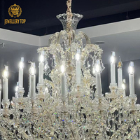 Bijoux Lustre moderne de luxe en perles de cristal pour rideau Décoration de scène d'événement de mariage Suspension lumineuse