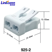 Connecteur en cuivre 925-2P Terminal connecteur de fil enfichable 2 broches double presse borniers électriques borne rapide connexion d'alimentation