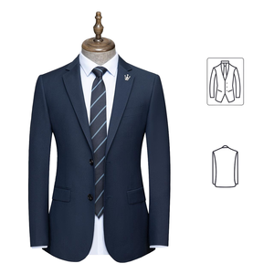 Costume de mariage deux pièces élégant haut de gamme pour homme, style classique, boutonné, en tissu long, formel, grande taille - Product Image 1