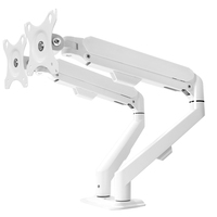 Support de moniteur PC de bureau M22W VESA75*75mm à ressort à gaz, double écran, pivotant à 360 degrés, pour écrans de 17 à 30 pouces