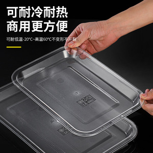 Acrylic Serving Tray Rectangular Commercial Grade Transparent Unbreakable Restaurant Use Polished Finish Dishwasher Safe - Product Image 3