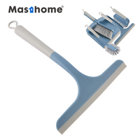 Ensemble de 5 raclettes flexibles en silicone PP TPR de qualité supérieure pour le nettoyage des fenêtres, des sols et des douches