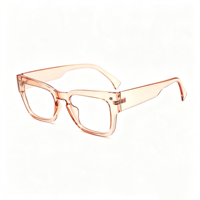Lunettes anti-lumière bleue carrées rétro SM22009 - Monture légère en PC avec verres en résine transparente pour hommes et femmes (4 couleurs)
