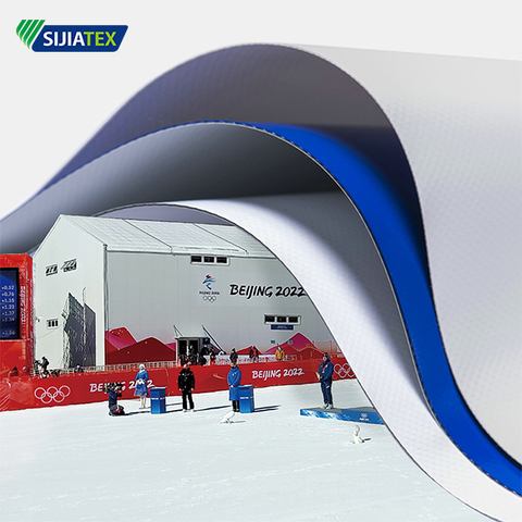 SIJIA Good Price 610gsm White PVC Tarpaulin Coated Material for Truck Cover and Tent