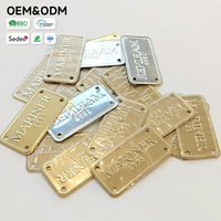 Placa de Identificación Personalizada de Aluminio Repujado para Equipo Marino, con Adhesivo y Orificios de Montaje, Chapada en Oro Mate