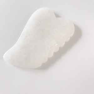 Pierre de massage Gua Sha en jade blanc pur naturel, avec logo personnalisé du fabricant - Product Image 6