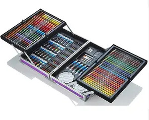 थोक कला सेट 125-125 Pieces birthday and holiday gift drawing painting supplies aluminum box packaging drawing art set art painting set