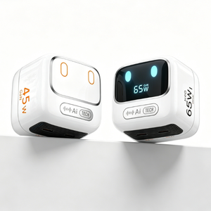 Cargador de pared con 2 enchufes AC, adaptador de viaje todo en uno, cargador universal para todo el mundo, cargador rápido GAN de 65W, adaptador de viaje universal tipo C - Product Image 1