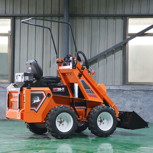 Chine Mini chargeuse compacte importée moteur à essence chargeuse frontale sur chenilles 0.7 capacité de seau cubique pompe hydraulique 18.2KW - Product Image 1