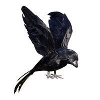 Corbeau artificiel en fourrure, style oiseau, pour Halloween, style jardin et forêt, style chinois, pour décoration intérieure, de scène, d'espaces, de centres commerciaux et d'exposition