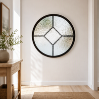 Fenêtre ronde fixe personnalisée DEMEA |   Fenêtre Circulaire Décorative avec Verre Artistique pour Villas, Hôtels et Projets Résidentiels