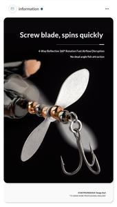 Señuelo artificial flotante de silicona con hélice y lentejuelas para pesca de tritores, venta al por mayor transfronteriza - Product Image 6