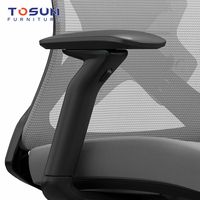 Chaise de bureau ergonomique en maille confortable avec appui-tête fixe, soutien lombaire réglable, coussin en éponge, design moderne pour atelier (vente en gros)