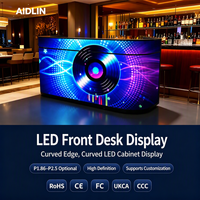 Écran d'affichage LED magnétique flexible pour comptoir d'accueil P1.8 P3 P4, haute fréquence de rafraîchissement, haute contraste, écran mobile pour stand de salon professionnel, garantie 2 ans