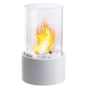 Indoor Outdoor Table Top Fire Pit Bowl Mini Table Smokeless Portable Fireplace Smores Maker Tabletop Bio Ethanol Fireplace
