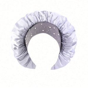 Bonnet en satin ajustable pour femme, design perle rose, idéal pour le quotidien, les fêtes, les sorties et les voyages - Product Image 5