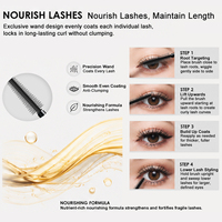 Mascara bleu Halloween, formule végane en gros, mascara naturel avec sérum stimulant la croissance des cils, waterproof, sans allergènes