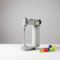 Machine à coudre industrielle à colonne haute pour cuir, à une aiguille, avec moteur 220V, garantie 1 an