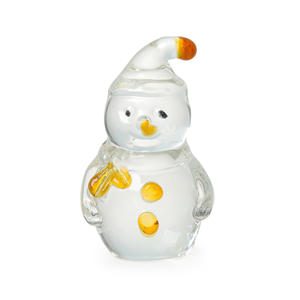Figuras Decorativas de Cristal Ecológicas con Forma de Muñeco de Nieve, con Sombrero de Copa, Decoración Navideña, Pisapapeles, Decoración para Mesa y Hogar - Product Image 1