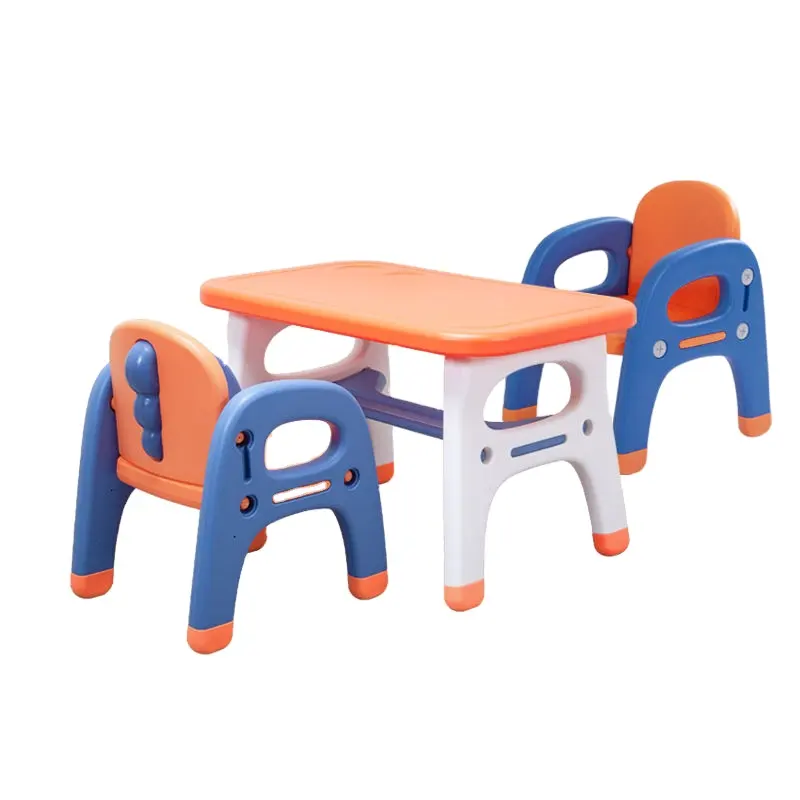 Kindermeubilair Voorschoolse Kinderen Studeren Indoor Outdoor Easy Clean Plastic Baby Kinder Activiteit Tafel En Stoelen Set