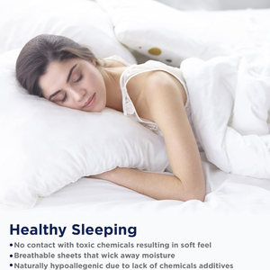Set di lenzuola da 4 pezzi con tasca profonda 100% fogli di raffreddamento in cotone - Product Image 2