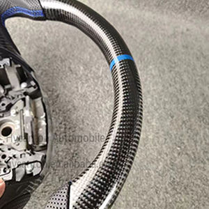 Nouveaux arrivages Volant de voiture en cuir perforé en fibre de carbone pour Honda Fit - Product Image 3