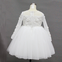 Robe de fête à manches longues D30613, magnifique robe de princesse, robe de demoiselle d'honneur pour enfants