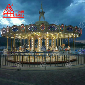 Manège à chevaux de 16 places avec musique, balançoire géante et chaises - Product Image 3