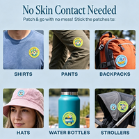 Autocollants anti-moustiques naturels avec logo personnalisé, patchs anti-moustiques pour la protection familiale en extérieur, camping, voyage