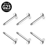 G23 Titanium European American Lip Stud Earring Replacement Rod Flat Bottom T-shaped DIY Accessories Cross-border Jewelry
