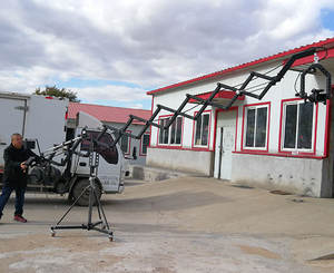 5.5เมตรกรรไกร telescopic กล้อง <span class=keywords><strong>Jib</strong></span> เครนพร้อมหัวและจอภาพ - Product Image 1