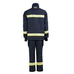 Combinaison de pompier DRD Nomex, style split, avec bandes réfléchissantes, bleu foncé, protection intégrale du corps - Product Image 3