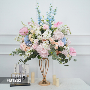 Boule de fleurs artificielles DKB, grande composition florale artificielle pour mariage, événement, fête, décoration d'allée et de fond de scène - Product Image 3