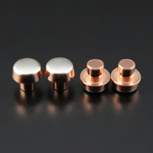 electrical silver copper bimetal contacts rivet brass electrical contact terminal switch part brass