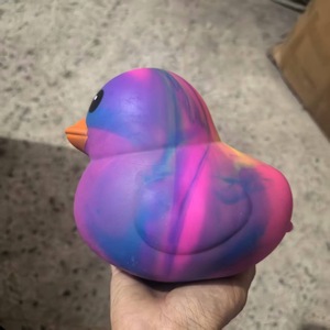 Large Jumbo <b>Squishy</b> Duck <b>Toy</b> TPR Squeeze Anti-Stress Relief Fidget <b>Toy</b> Slow Rising Decompression Rainbow Duck <b>Squishy</b> <b>Toy</b> - Product Image 3