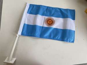 Bandera de Argentina de Poliéster Resistente, 12x18 Pulgadas, Azul Claro, Impresión Digital, Decoración para Automóvil, para Viajes Familiares y de Negocios, Uso Promocional - Product Image 3
