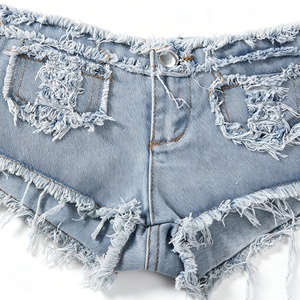 Shorts en <span class=keywords><strong>jean</strong></span> taille basse pour <span class=keywords><strong>femme</strong></span>, mini-<span class=keywords><strong>short</strong></span> sexy, coupe slim décontractée, style streetwear, idéal pour les soirées en boîte de nuit - Product Image 5