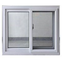 Jendela Geser Anti Maling UPVC Kaca Pengaman Laminasi untuk Kamar Tamu Hotel, Sistem Tahan Benturan Badai Eksterior, Sesuai Standar CE