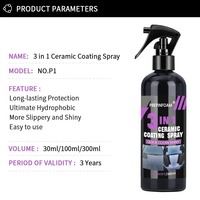Recubrimiento Nano Cerámico Líquido para Coche 3 en 1 Capa Hidrofóbica de Nano Cristal Agente de Pulido para Pintura Abrillantador de Coche Nano Recubrimientos