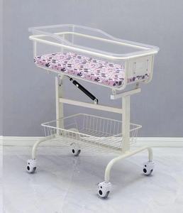 Lit pour bébé portable en acier inoxydable ABS <span class=keywords><strong>pédiatrique</strong></span> de haute qualité avec roulettes de berceau lit <span class=keywords><strong>pédiatrique</strong></span> nouveau-né - Product Image 3