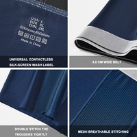 Boxers personnalisés pour hommes en maille respirante, sous-vêtements doux en Spandex/Nylon, entrejambe doublement respirant, taille élastique, vente en gros OEM